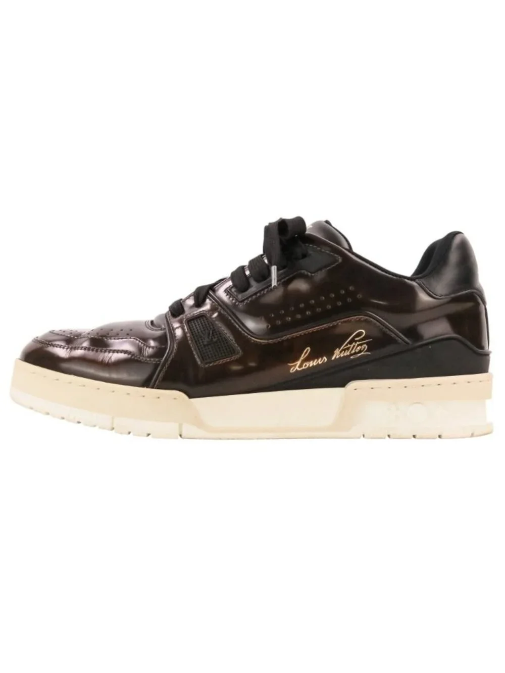 Louis Vuitton LV Trainer Leather Low Cut Sneakers Brown 6.5